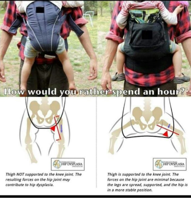m shape baby carrier